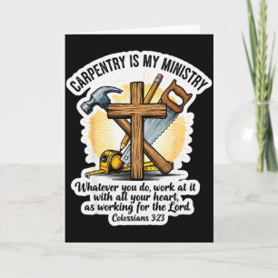 Christelijke timmerman Timmerman is mijn bediening Kaart