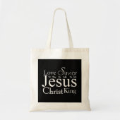 Christelijke titels van Jezus Black Canvas tas (Voorkant)