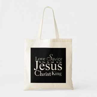 Christelijke titels van Jezus Black Canvas tas