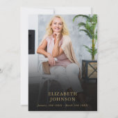 Christelijke Tropische Viering van het Leven Foto Kaart (Achterkant)