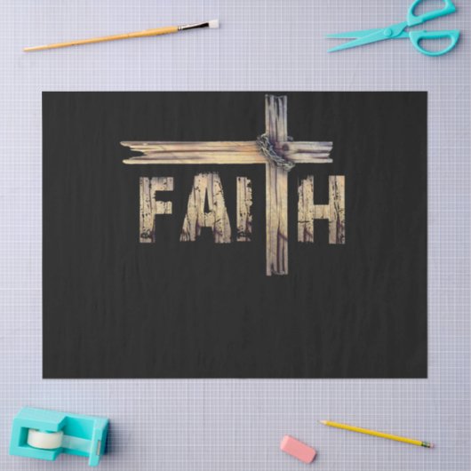 Christelijke trouw en dwars - Christelijk geloof Tissuepapier (Craft)