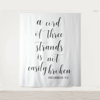 Christelijke Trouwachtergrond | Driedraads Touw Wandkleed