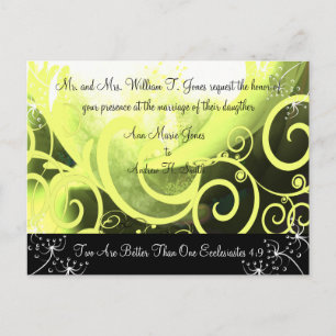 Christelijke Trouwkaart Groene Cala Lily Uitnodiging Briefkaart