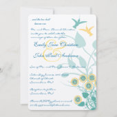 Christelijke Trouwkaart Kolibries Bloemen Kaart (Voorkant)