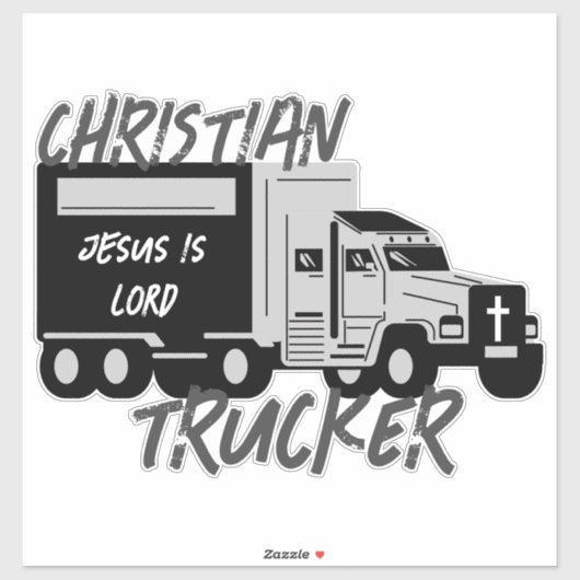 Christelijke trucker Jesus is Lord Grunge Cross De Sticker (Vel)