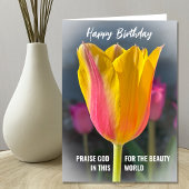 Christelijke Tulp Happy Birthday Kaart