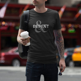 Christelijke typografie weergeven en terugdraaien t-shirt