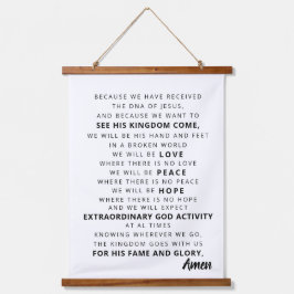 Christelijke typografische wand hangend wandkleed