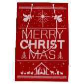Christelijke Ugly KerstSweater Merry Christus Mas Medium Cadeauzakje (Achterkant)