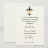 Christelijke uitnodiging, semi-formeel, lantaarn kaart (Voorkant / Achterkant)