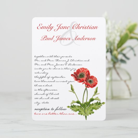 Christelijke uitnodiging tot het uitzenden van rod (Staand voorkant)