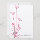 Christelijke uitnodiging tot huwelijk met roze wil (Achterkant)