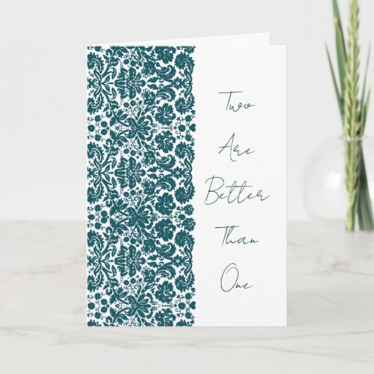 Christelijke uitnodiging tot huwelijk twee is bete (Voorkant)