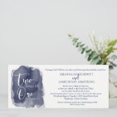 Christelijke uitnodiging tot huwelijk - Waterverf  (Staand voorkant)