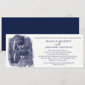 Christelijke uitnodiging tot huwelijk - Waterverf  (Voorkant / Achterkant)