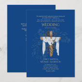 Christelijke uitnodiging tot katholieke weddenscha (Voorkant / Achterkant)