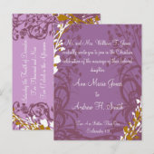 Christelijke uitnodiging tot Paars uitzending (Voorkant / Achterkant)