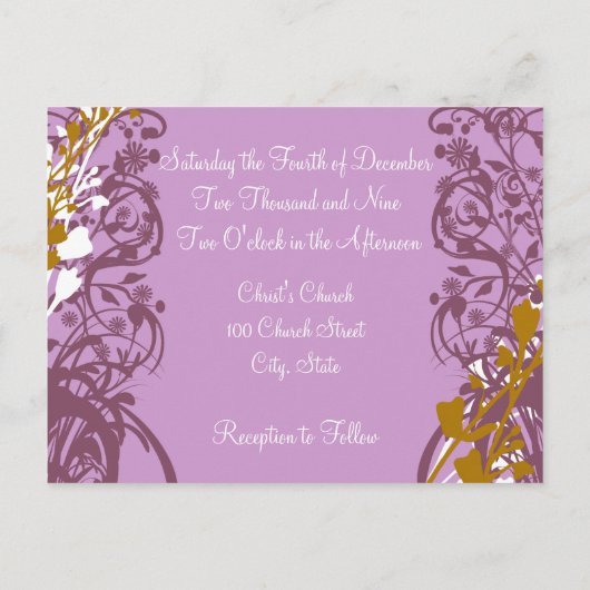 Christelijke uitnodiging tot Paars uitzending (Achterkant)