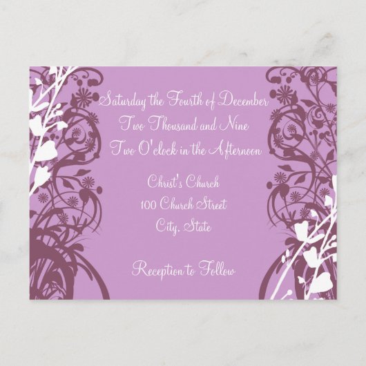 Christelijke uitnodiging tot Paars uitzending (Achterkant)