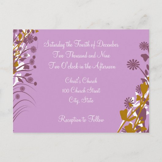 Christelijke uitnodiging tot Paars uitzending (Achterkant)