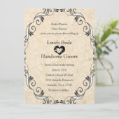 Christelijke uitnodiging voor bruiloften via scrip (Staand voorkant)