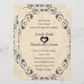 Christelijke uitnodiging voor bruiloften via scrip (Voorkant / Achterkant)