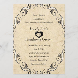 Christelijke uitnodiging voor bruiloften via scrip