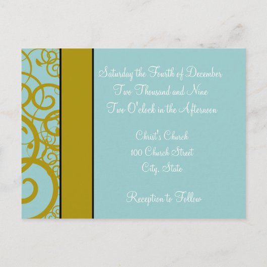 Christelijke uitnodiging voor huwelijk diepgaand Z (Achterkant)