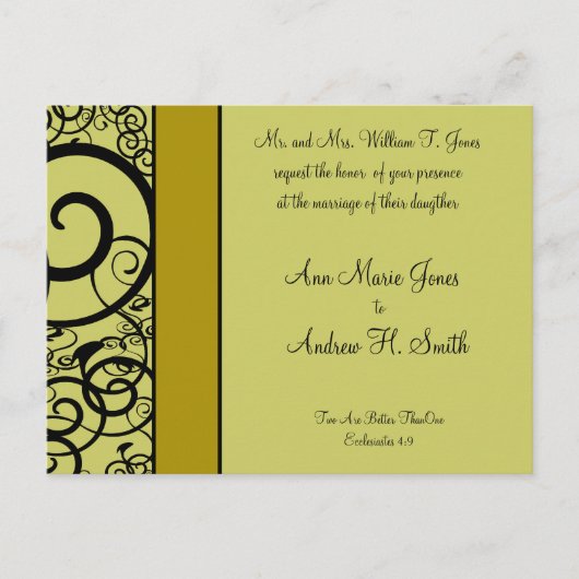 Christelijke uitnodiging voor huwelijk diepgaand Z (Voorkant)