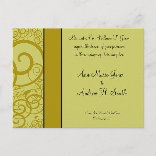 Christelijke uitnodiging voor huwelijk diepgaand Z (Voorkant)