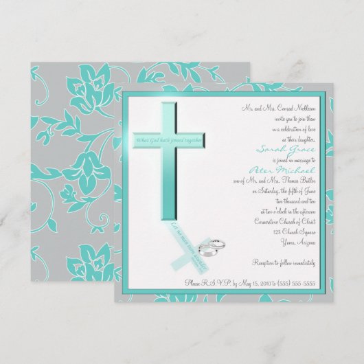 Christelijke uitnodiging voor weddenschappen op he (Voorkant / Achterkant)