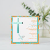 Christelijke uitnodiging voor weddenschappen op he (Staand voorkant)