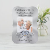 Christelijke uitnodigingen voor 60-jarig huwelijks (Staand voorkant)