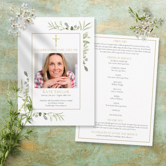 Christelijke Uitvaart Herdenkingsdienst Order Of S Programmakaart