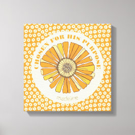 Christelijke Uitverkoren voor Zijn Doel Oranje Blo Canvas Afdruk