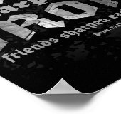 Christelijke vader ijzer scherpt ijzeren bijbelspr poster (Hoek)