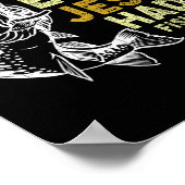 Christelijke vader Viste dat Jezus een vis had Poster (Hoek)