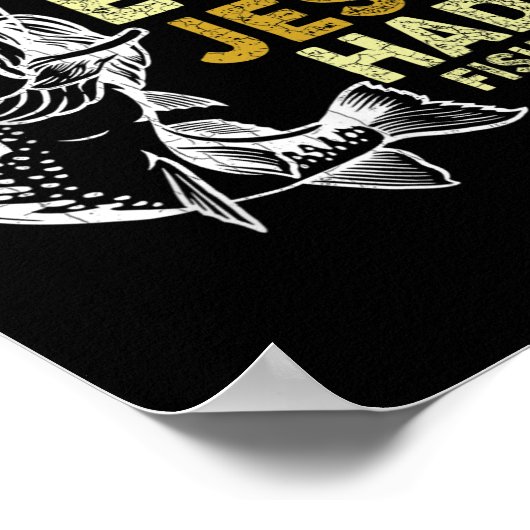 Christelijke vader Viste dat Jezus een vis had Poster (Hoek)