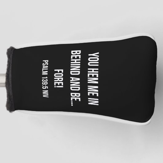 Christelijke Vaderdag Gift Grappige Psalm 139 Golfheadcover (Voorkant)