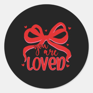Christelijke Valentijn Geliefd Coquette Bow Bijbel Ronde Sticker