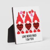 Christelijke VALENTIJN GNOMES Liefde Nooit Faalt Fotoplaat (Voorkant)