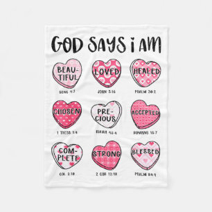 Christelijke Valentijn God Zegt Bijbelverzen Harte Fleece Deken