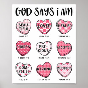 Christelijke Valentijn God Zegt Bijbelverzen Harte Poster