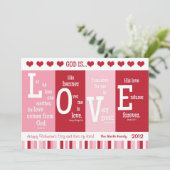 Christelijke Valentijn Kaart "God is LOVE" Bijbelv (Staand voorkant)