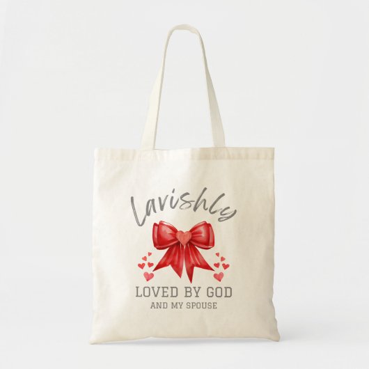 Christelijke Valentijn RIJKELIJK GELIEFD Coquette  Tote Bag (Voorkant)