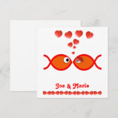 Christelijke Valentijn Symbolen - Oranje v1 Feestdagenkaart (Voorkant / Achterkant)