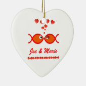 Christelijke Valentijn Symbolen - Oranje v1 Keramisch Ornament (Rechts)