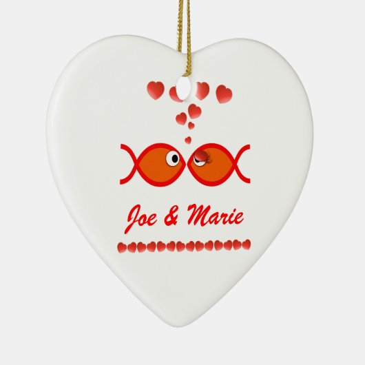 Christelijke Valentijn Symbolen - Oranje v1 Keramisch Ornament (Rechts)