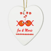 Christelijke Valentijn Symbolen - Oranje v1 Keramisch Ornament (Links)