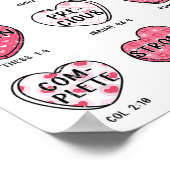 Christelijke Valentijn zegt dat Bijbelverzen harte Poster (Hoek)
